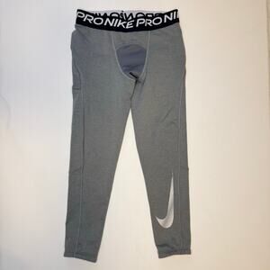 Nike Pro Dri-Fit Gray Tights Full Length Kids Size Small